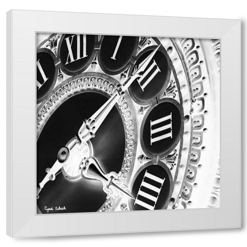 Hands of Time I White Modern Wood Framed Art Print by Schick, Cyndi