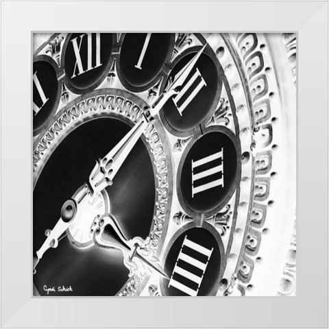 Hands of Time I White Modern Wood Framed Art Print by Schick, Cyndi