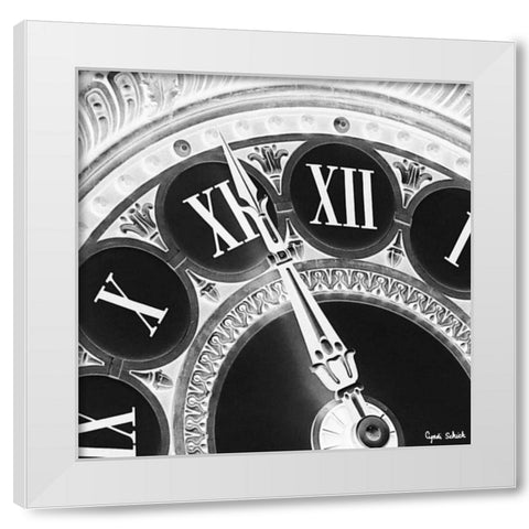 Hands of Time II White Modern Wood Framed Art Print by Schick, Cyndi