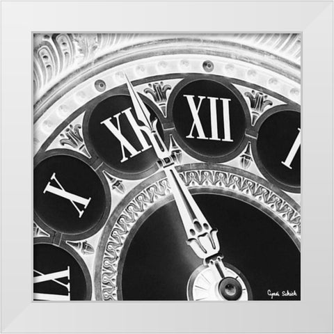 Hands of Time II White Modern Wood Framed Art Print by Schick, Cyndi