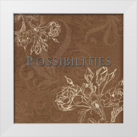 Possibilities White Modern Wood Framed Art Print by Tanner, Jan