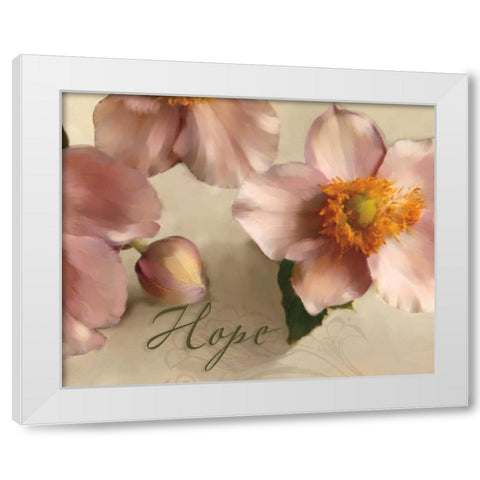 Hope White Modern Wood Framed Art Print by Tanner, Jan