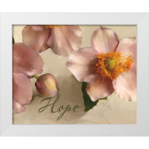 Hope White Modern Wood Framed Art Print by Tanner, Jan