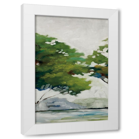 Late Summer Trees I White Modern Wood Framed Art Print by Ellens, Jacqueline