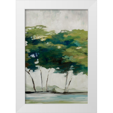 Late Summer Trees II White Modern Wood Framed Art Print by Ellens, Jacqueline