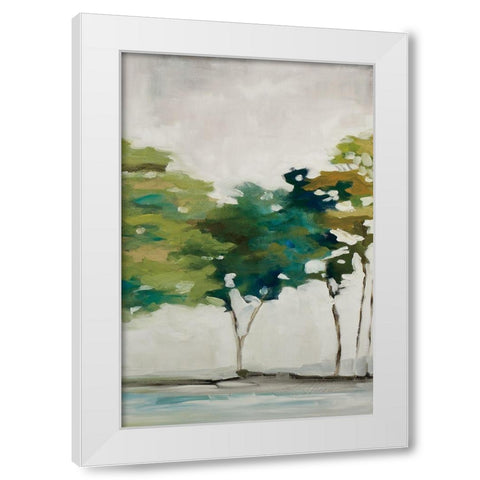 Late Summer Trees III White Modern Wood Framed Art Print by Ellens, Jacqueline
