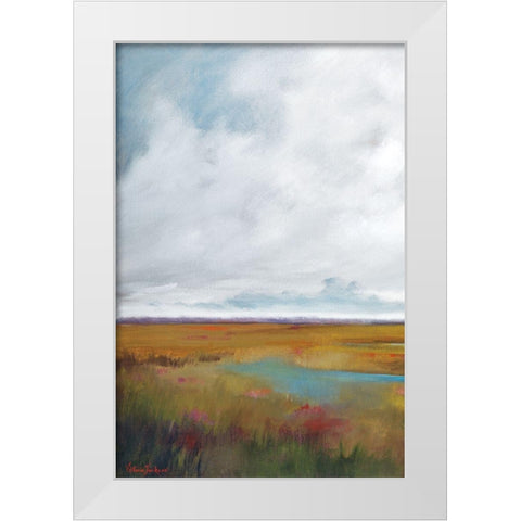 Sunset Over The Marsh I White Modern Wood Framed Art Print by Jackson, Victoria