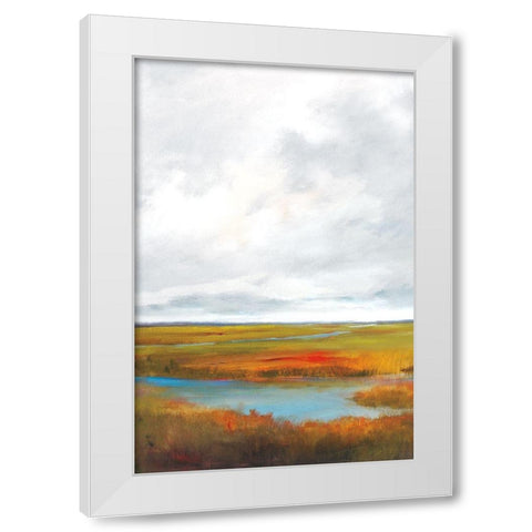 Sunset Over The Marsh II White Modern Wood Framed Art Print by Jackson, Victoria