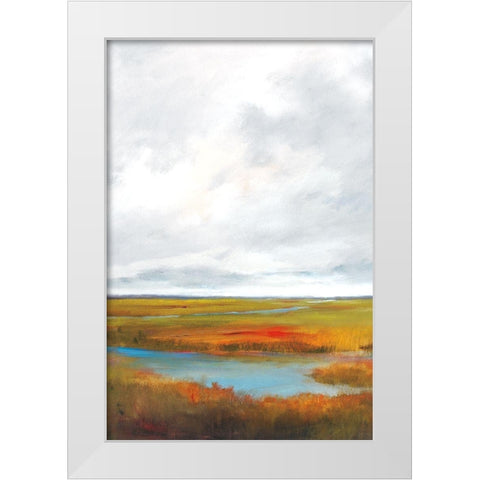 Sunset Over The Marsh II White Modern Wood Framed Art Print by Jackson, Victoria