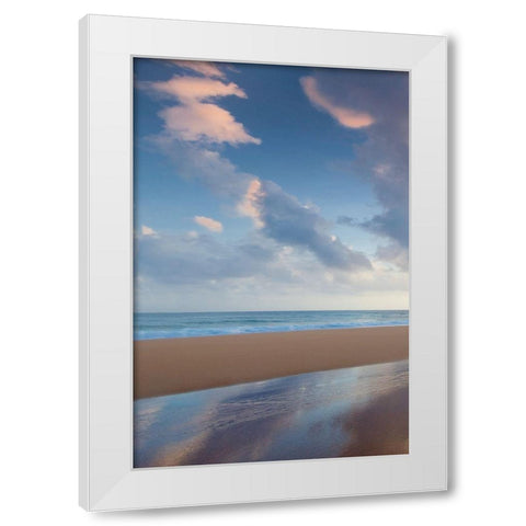 Secret Beach Sunrise I White Modern Wood Framed Art Print by Frates, Dennis