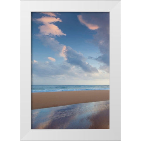 Secret Beach Sunrise I White Modern Wood Framed Art Print by Frates, Dennis