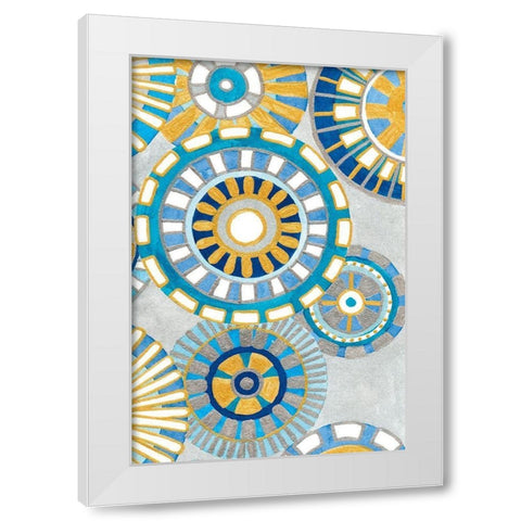 Circle Delight C White Modern Wood Framed Art Print by Banks, Debbie