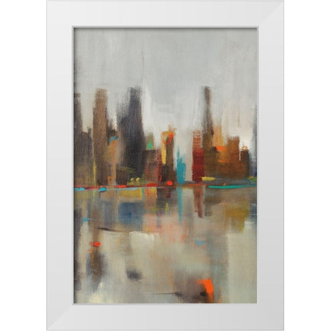 Golden Harbor I White Modern Wood Framed Art Print by Jackson, Victoria