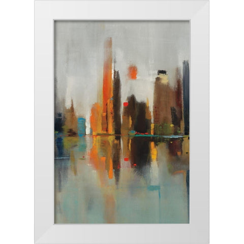 Golden Harbor II White Modern Wood Framed Art Print by Jackson, Victoria