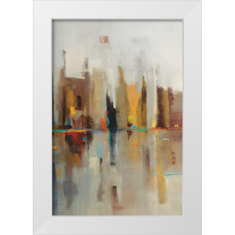 Golden Harbor III White Modern Wood Framed Art Print by Jackson, Victoria