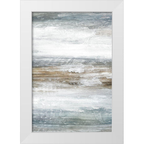 Mirage B White Modern Wood Framed Art Print by Fontaine, Stephane