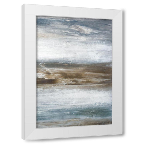 Mirage C White Modern Wood Framed Art Print by Fontaine, Stephane