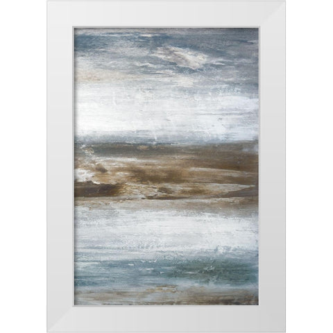 Mirage C White Modern Wood Framed Art Print by Fontaine, Stephane