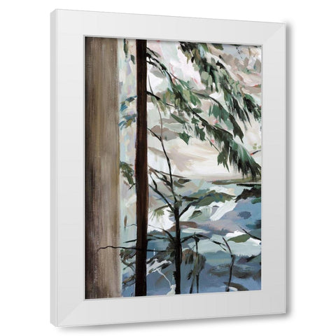 Whispering of the Branches II White Modern Wood Framed Art Print by Meyers, Rebecca
