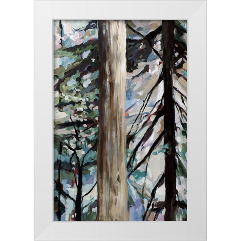 Whispering of the Branches III White Modern Wood Framed Art Print by Meyers, Rebecca