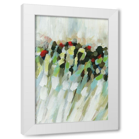 Poppy Swirls I White Modern Wood Framed Art Print by Parker, Karen Lorena