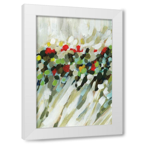 Poppy Swirls II White Modern Wood Framed Art Print by Parker, Karen Lorena