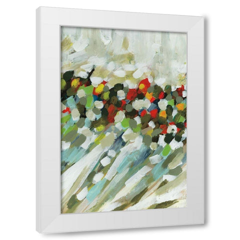 Poppy Swirls III White Modern Wood Framed Art Print by Parker, Karen Lorena