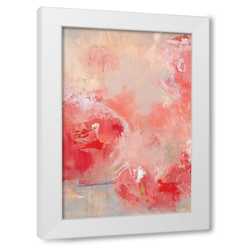 At First Blush II White Modern Wood Framed Art Print by Cole, Macy