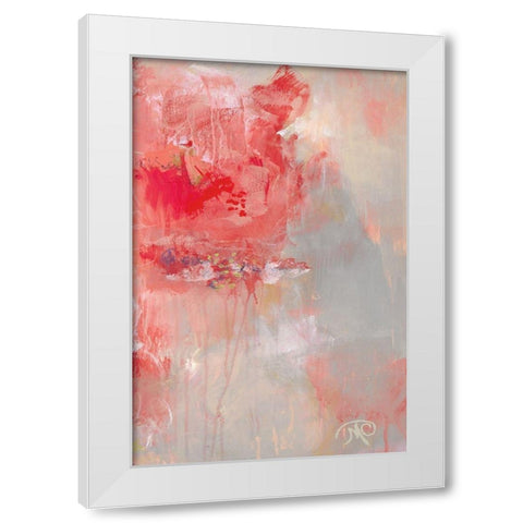 At First Blush III White Modern Wood Framed Art Print by Cole, Macy
