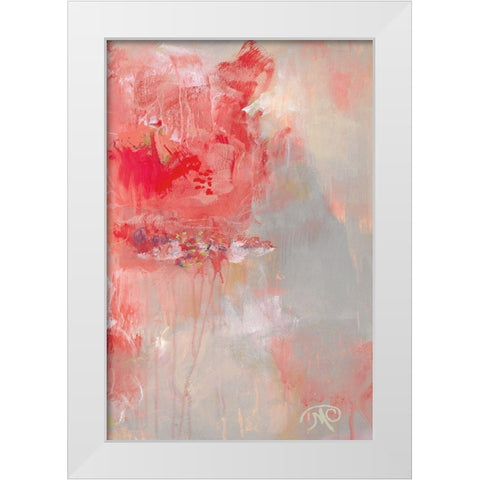 At First Blush III White Modern Wood Framed Art Print by Cole, Macy