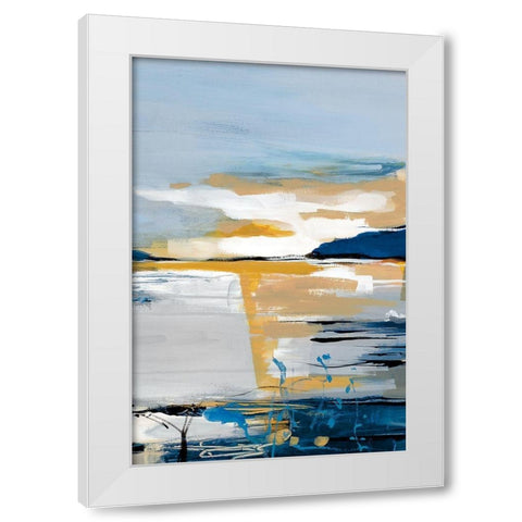 Land and Sea II White Modern Wood Framed Art Print by Fitzsimmons, A.