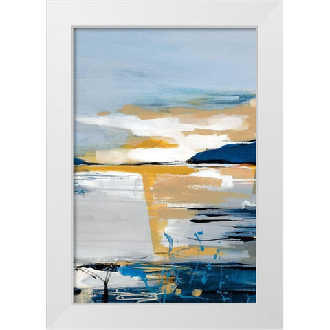 Land and Sea II White Modern Wood Framed Art Print by Fitzsimmons, A.