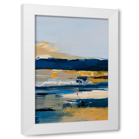 Land and Sea III White Modern Wood Framed Art Print by Fitzsimmons, A.