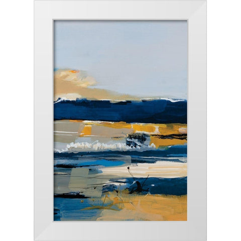 Land and Sea III White Modern Wood Framed Art Print by Fitzsimmons, A.
