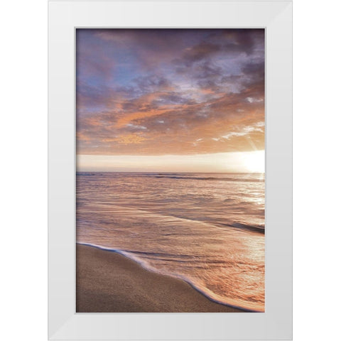Kee Beach Sunset II White Modern Wood Framed Art Print by Frates, Dennis