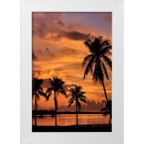 Tropical Sunsets B White Modern Wood Framed Art Print by Jones, Mike