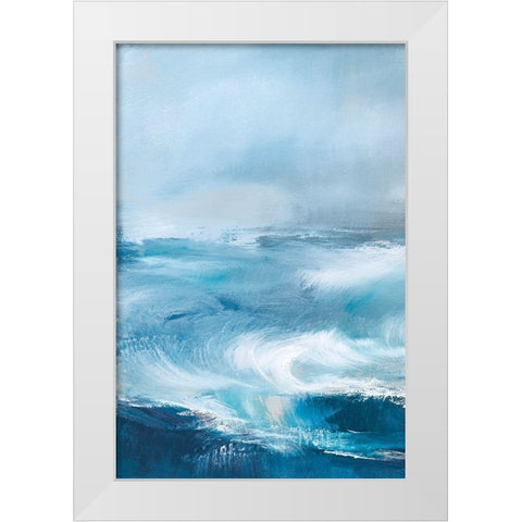 Storm Surf I White Modern Wood Framed Art Print by Parent, Joanne