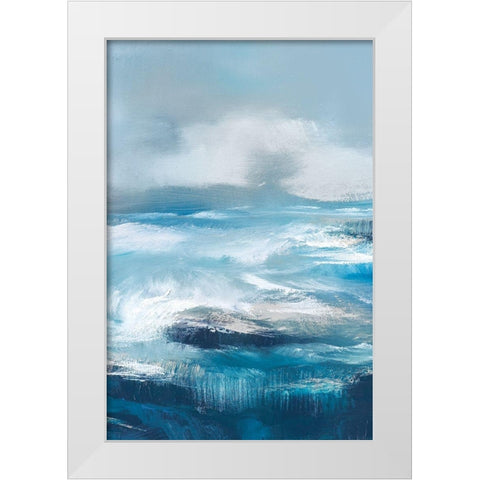Storm Surf II White Modern Wood Framed Art Print by Parent, Joanne