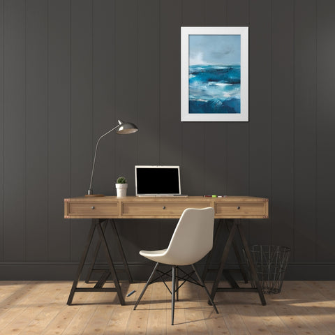 Storm Surf III White Modern Wood Framed Art Print by Parent, Joanne