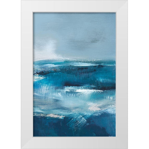 Storm Surf III White Modern Wood Framed Art Print by Parent, Joanne