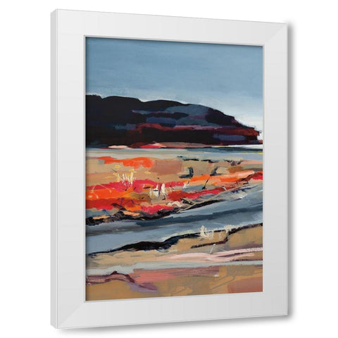 The Beach I White Modern Wood Framed Art Print by Fitzsimmons, A.