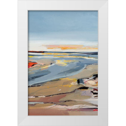 The Beach II White Modern Wood Framed Art Print by Fitzsimmons, A.
