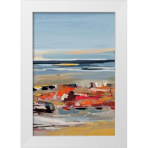 The Beach III White Modern Wood Framed Art Print by Fitzsimmons, A.