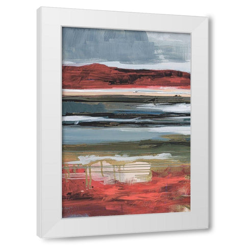 Before Night Falls I White Modern Wood Framed Art Print by Fitzsimmons, A.