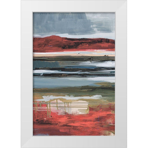 Before Night Falls I White Modern Wood Framed Art Print by Fitzsimmons, A.