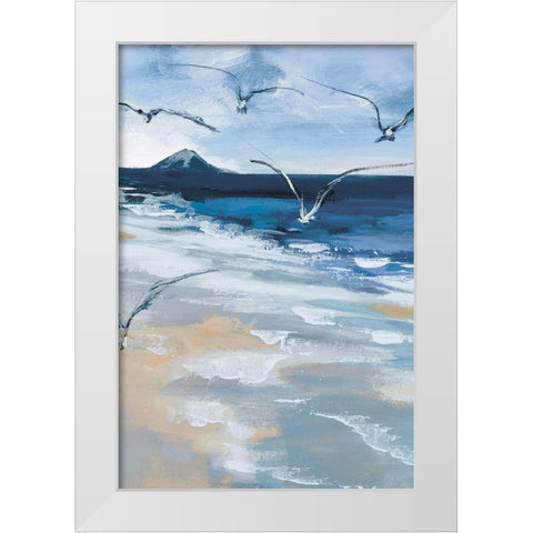 Pacific Breezes II White Modern Wood Framed Art Print by Fitzsimmons, A.