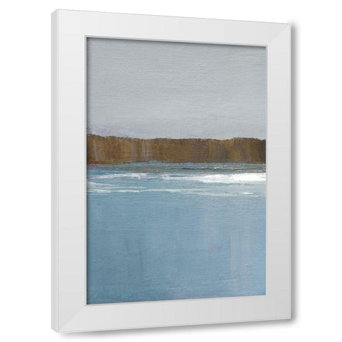 Lulworth Cove I White Modern Wood Framed Art Print by Gold, Caroline