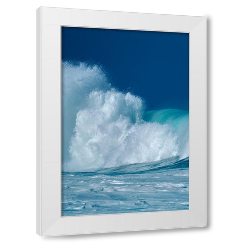 Breaking Waves I White Modern Wood Framed Art Print by Frates, Dennis