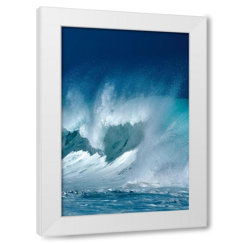Breaking Waves III White Modern Wood Framed Art Print by Frates, Dennis