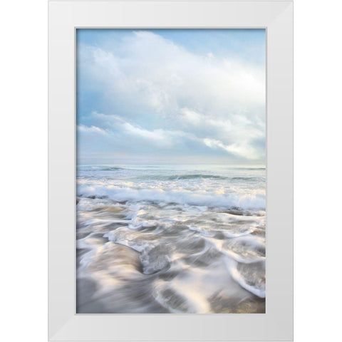 Seafoam II White Modern Wood Framed Art Print by Celebrate Life Gallery